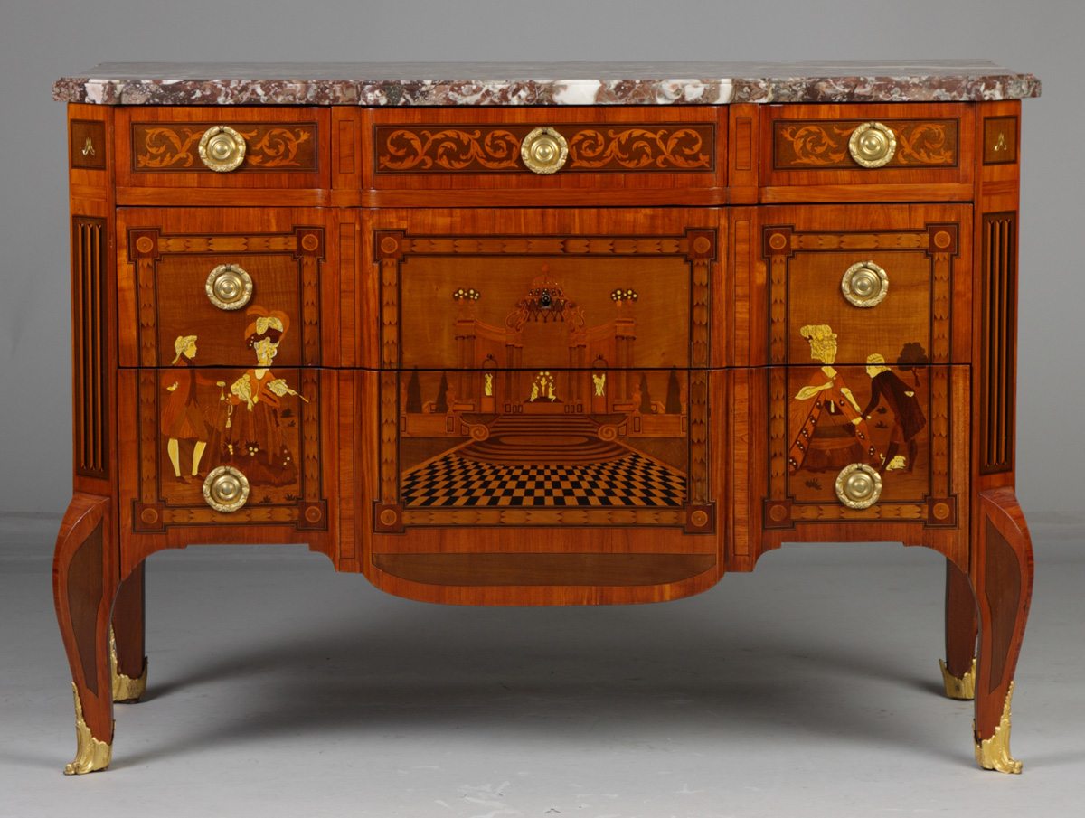 French Inlaid Chest of Drawers 1365f2