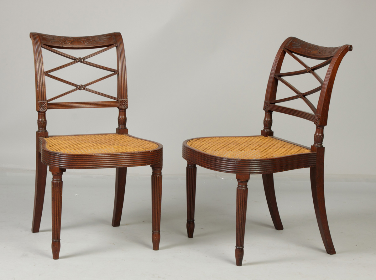 Two Period Duncan Phyfe NY Chairs 1365fe
