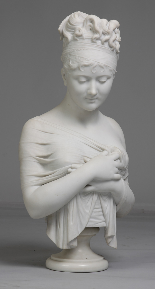 Marble Bust of Young Lady 19th