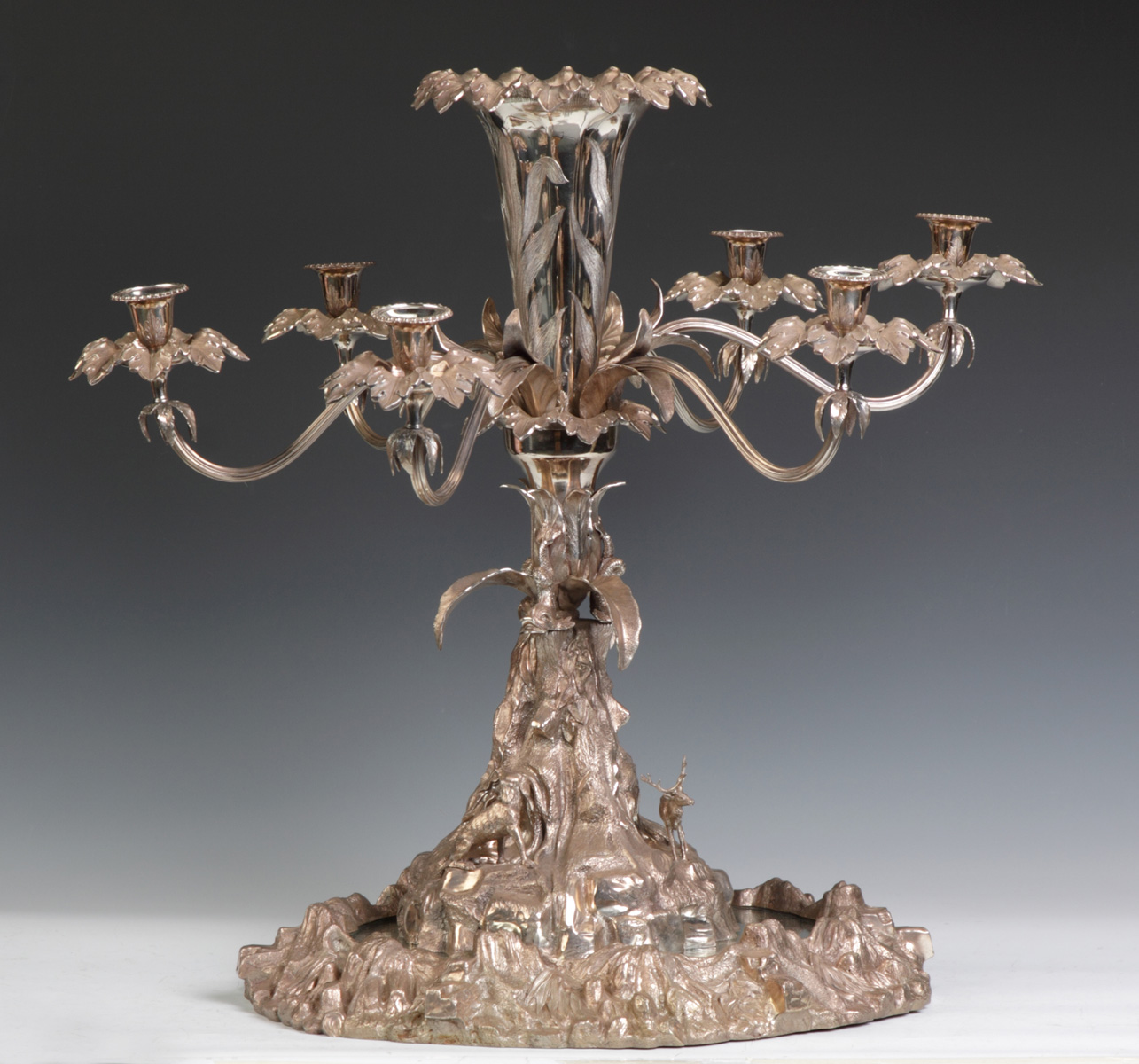 Monumental Silver Plate Candelabra 1366f0