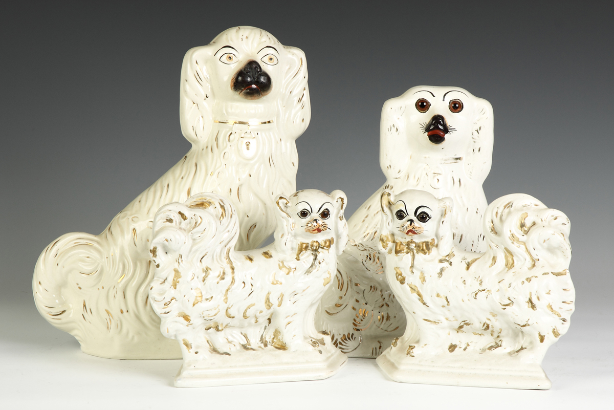 4 Staffordshire Dogs 19th cent.