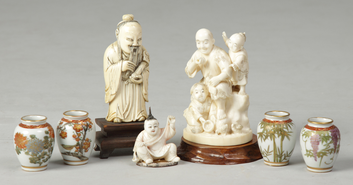 Carved Ivory Figural Group19th/20th