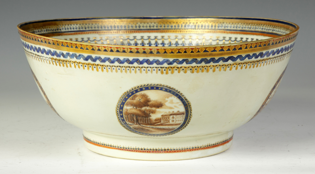 Chinese Export Punch Bowl 18th 13673e