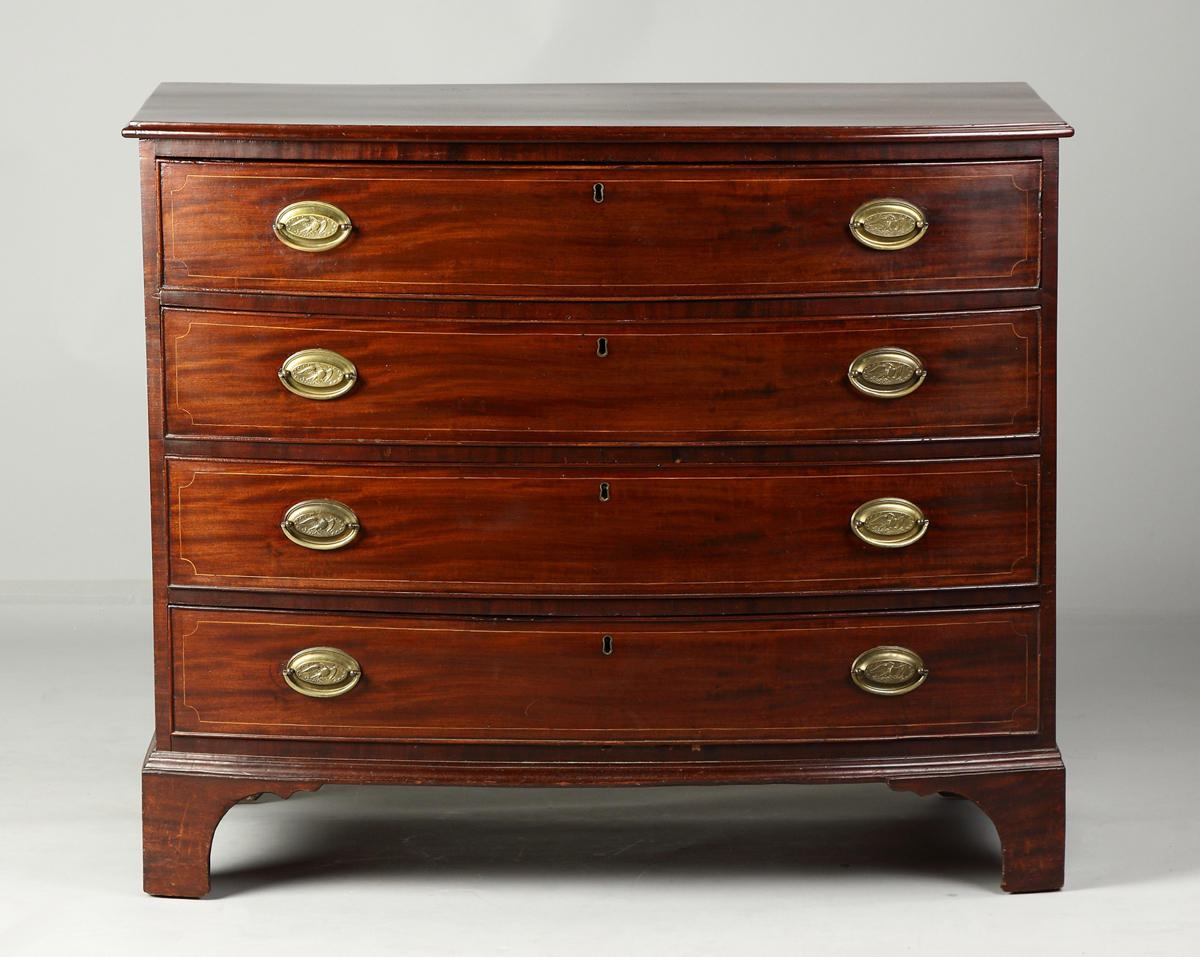 Chippendale 4 Drawer Mahogany Bow 136798