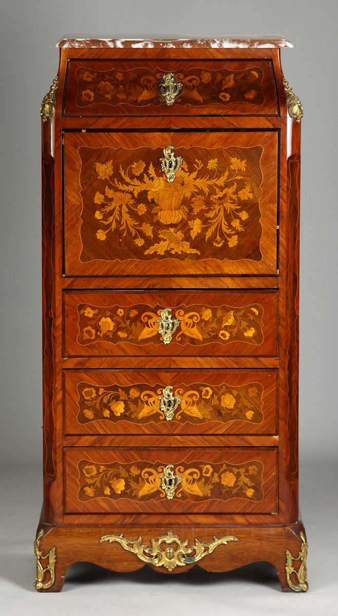 French Inlaid Drop Front Secretary 136796