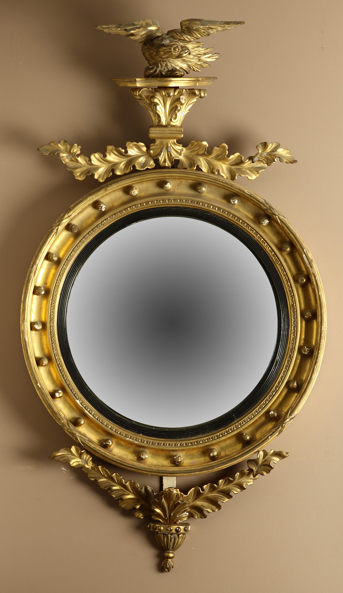 Federal Giltwood Convex Mirror