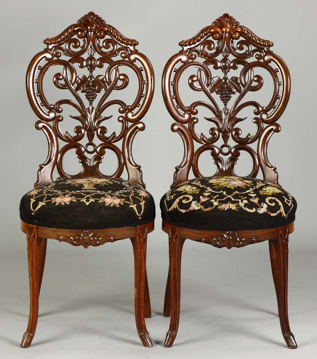 2 Meeks Side Chairs 19th cent  1367ac