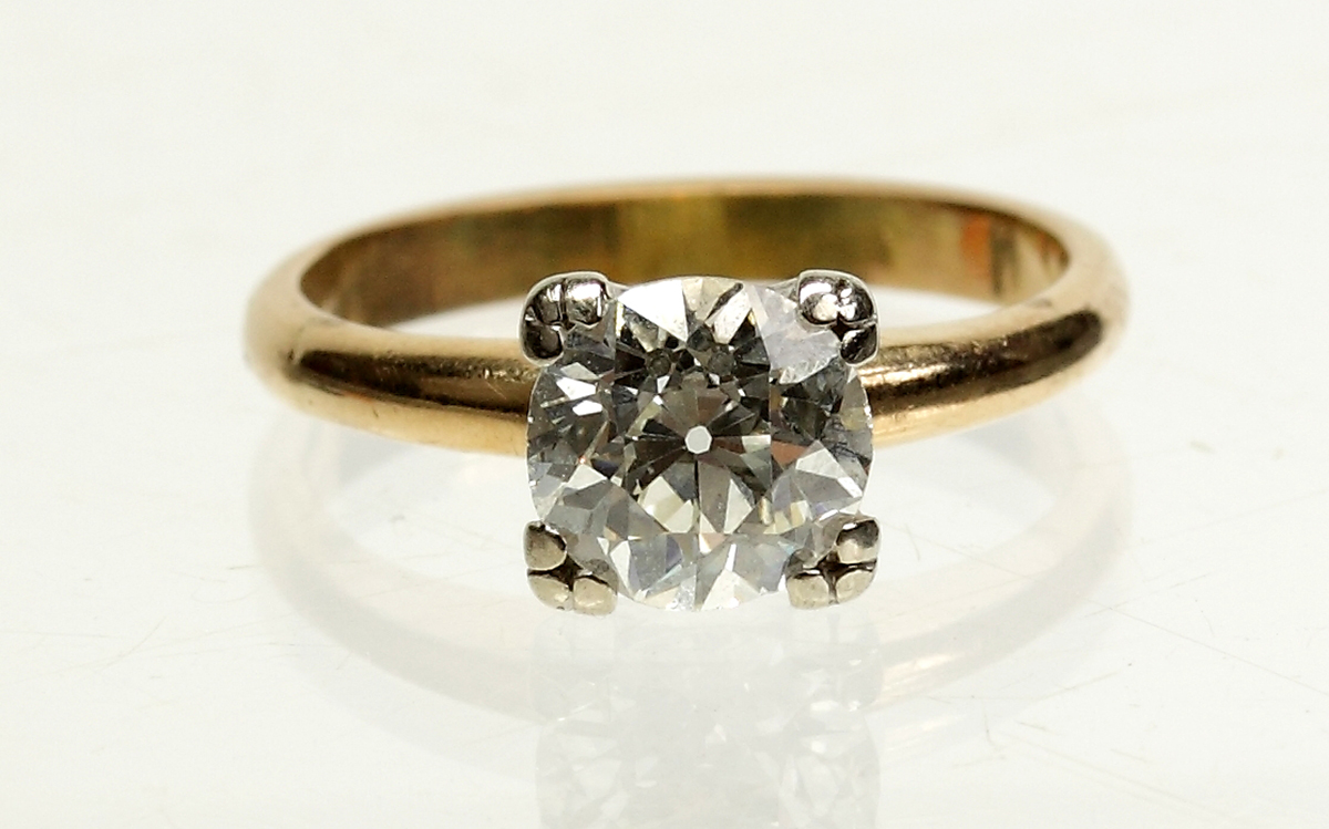 14k Yellow Gold Solitaire Engagement 1367b6