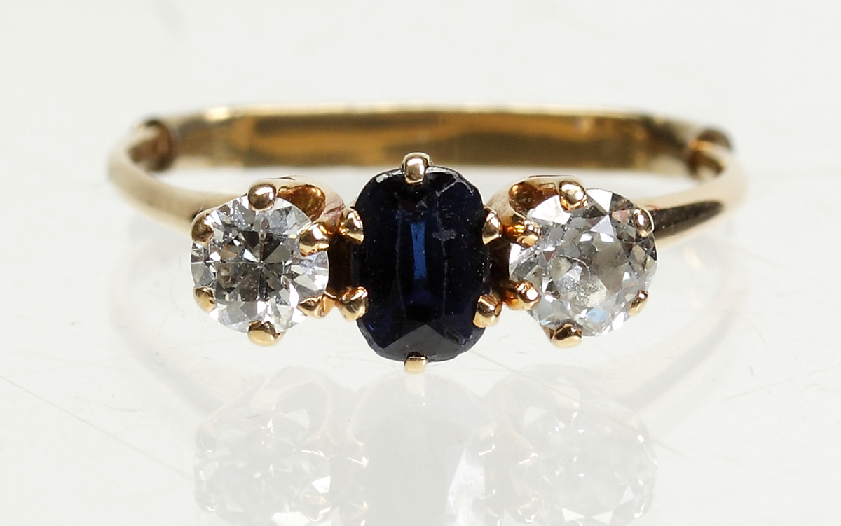 14k Yellow Gold Diamond Sapphire 1367b9