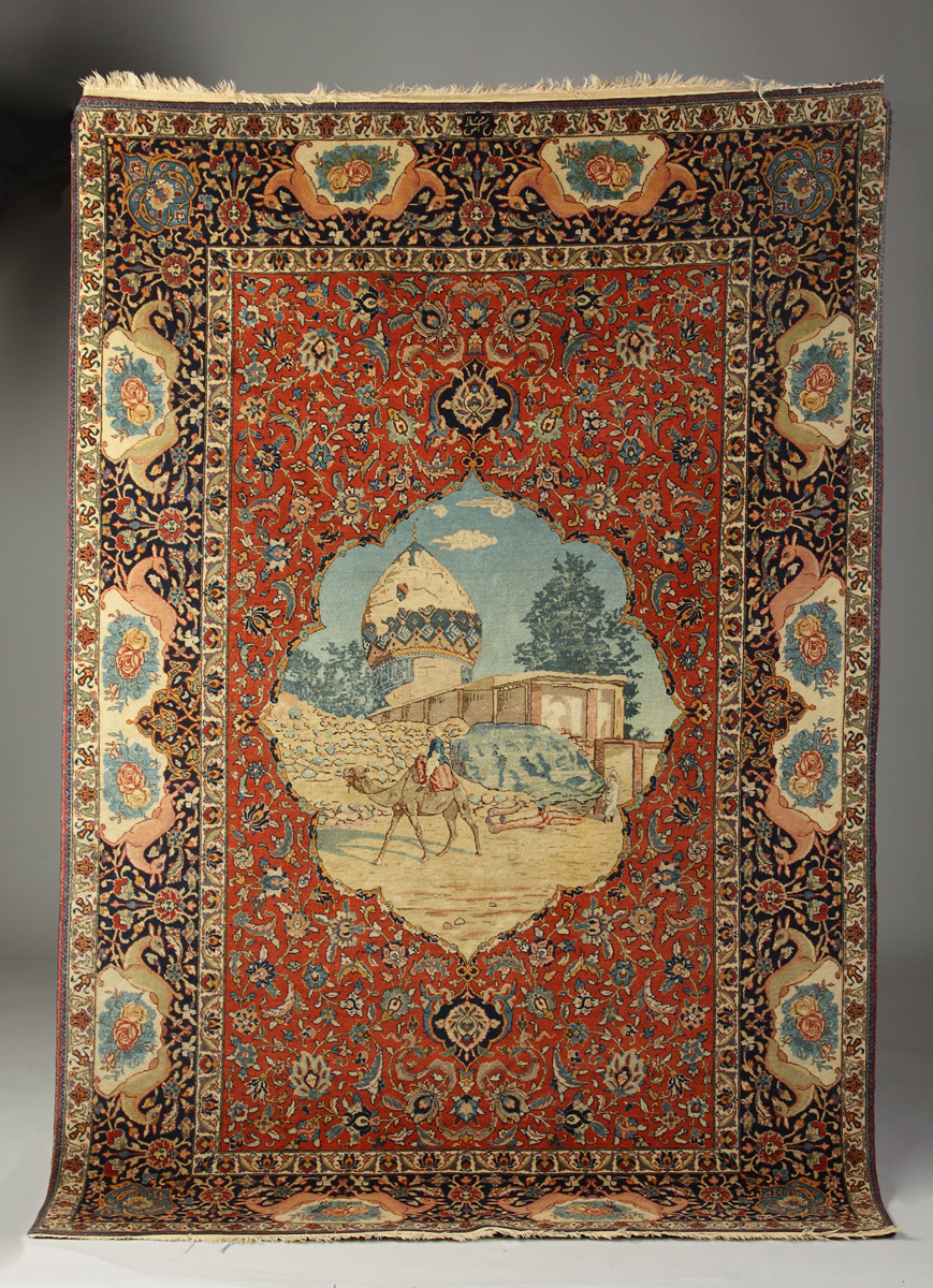 Fine Kashan Pictorial Oriental 1367f2