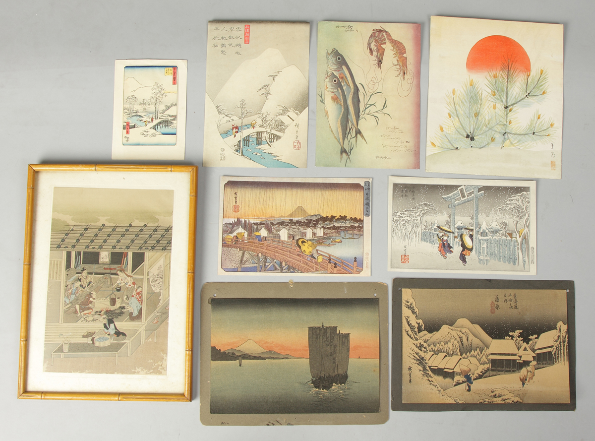 Group of Japanese Woodblock Prints