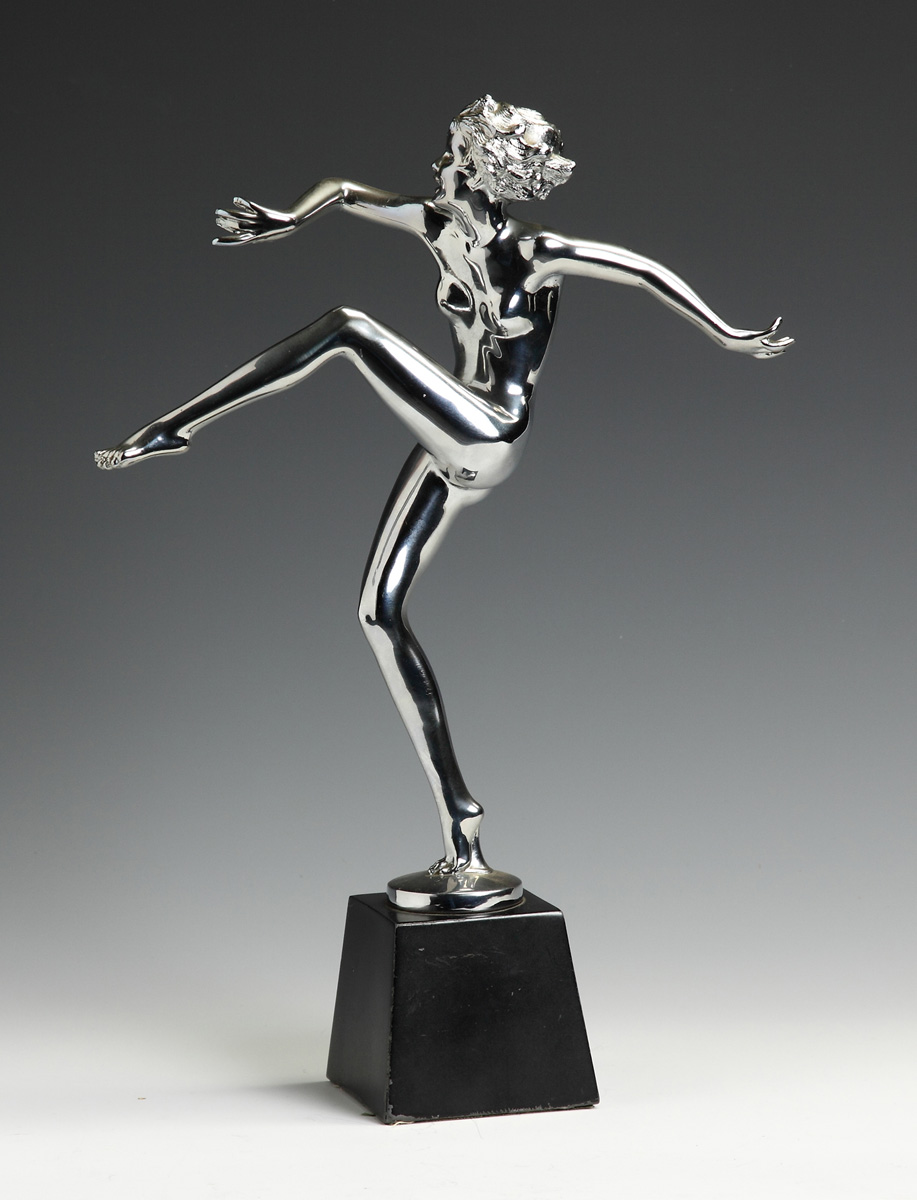 Art Deco Chrome Plated Sculpture 13688f