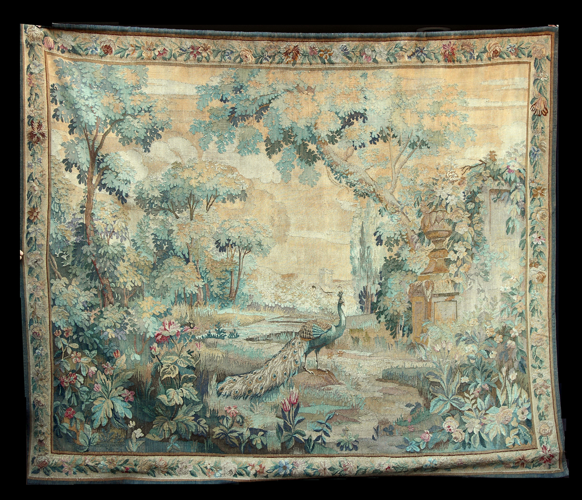 Tapestry w Exotic Birds Landscape 1368ae