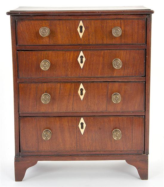 Georgian miniature mahogany chest 1368ba