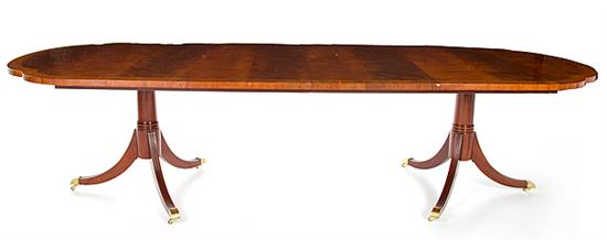 Federal style mahogany dining table 1368cf
