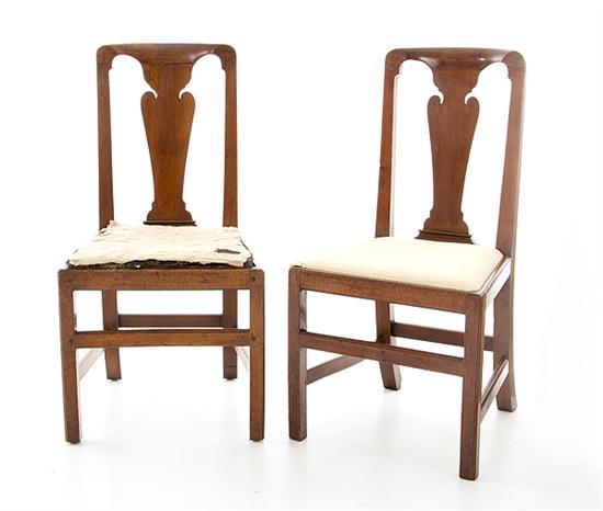 Pair Chippendale walnut side chairs 1368d9