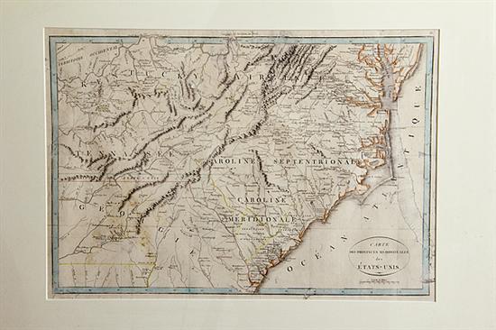 Rare early map Southeastern United 1368fa