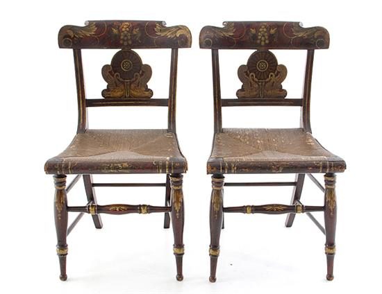 Pair American Classical painted 136942