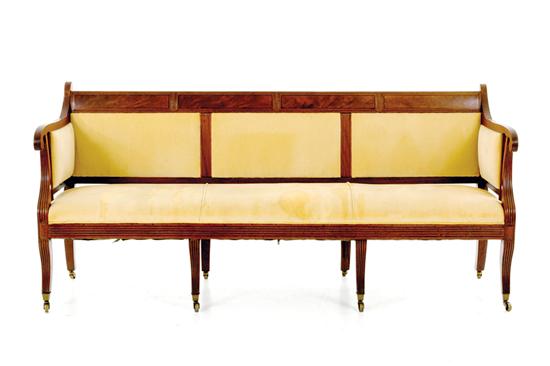 Regency inlaid mahogany sofa mid 13698a