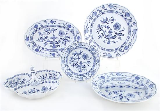 Meissen Blue Onion pattern serving