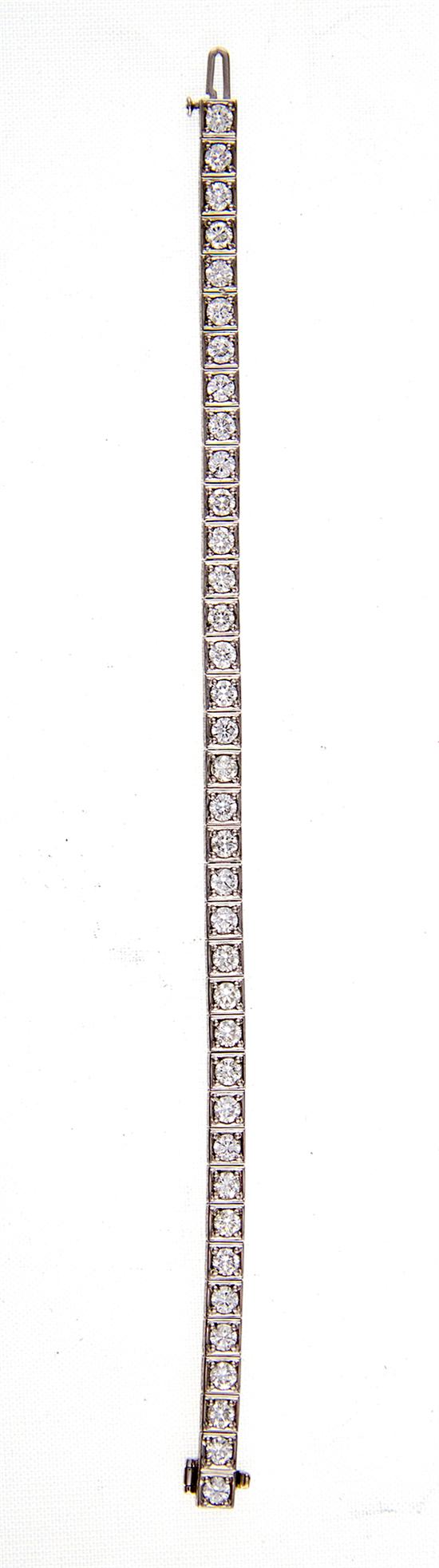 Diamond straight line bracelet