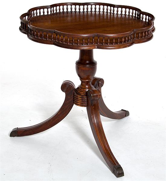 Regency style mahogany center table