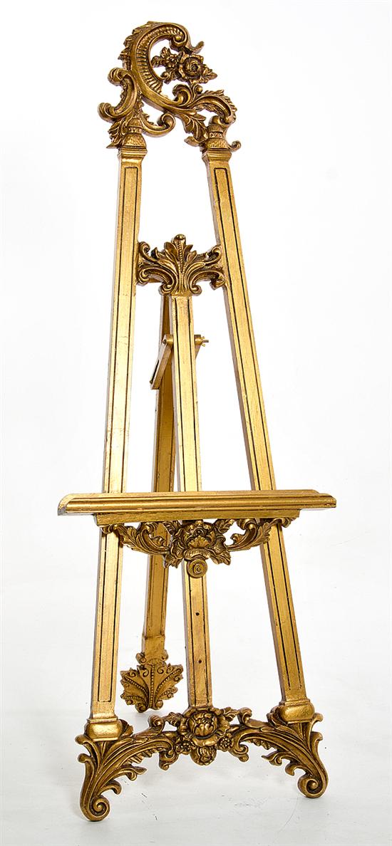 Rococo style carved giltwood easel 1369e4