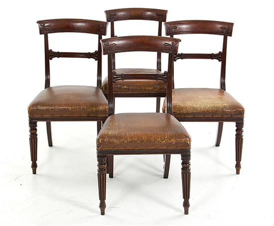 Four William IV carved mahogany 1369fa