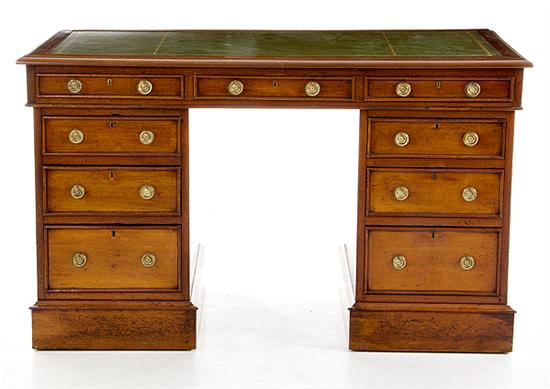 George III mahogany pedestal desk 1369fe