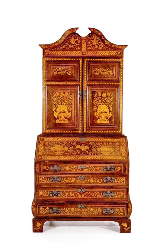 Dutch style walnut and marquetry