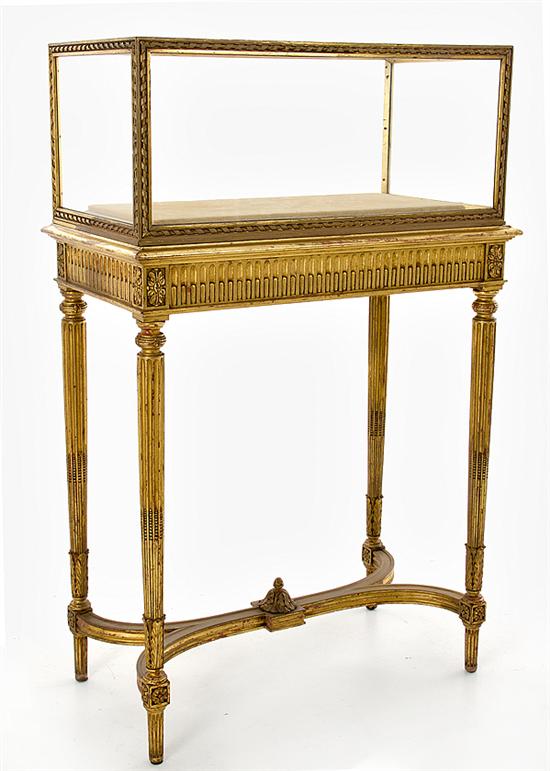 Louis XVI style giltwood curio 136a24