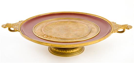 French gilt bronze tazza circa