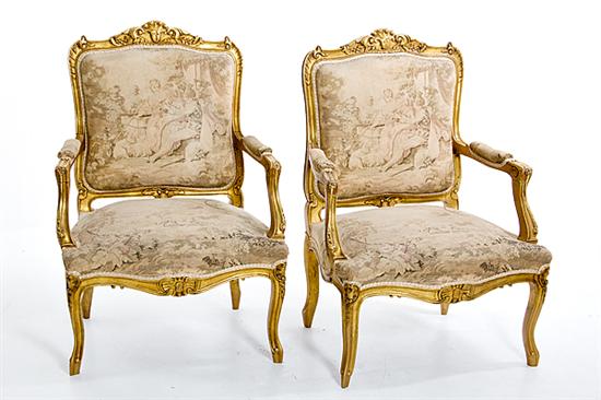 Pair Louis XV style carved giltwood 136a45