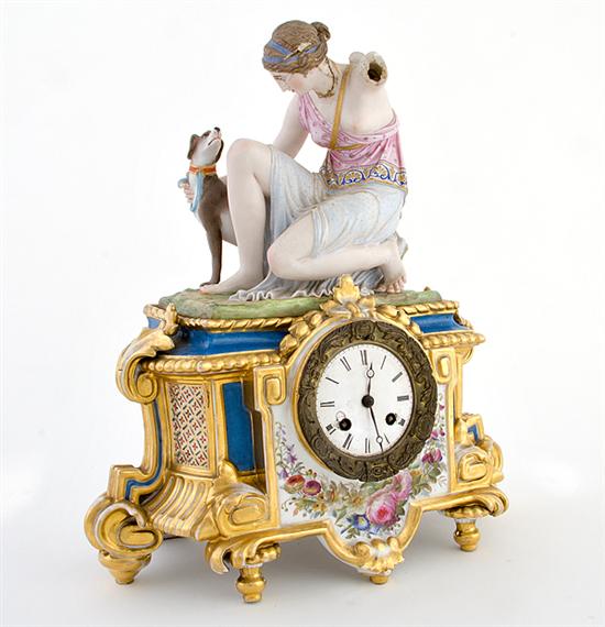French porcelain mantel clock under 136a59