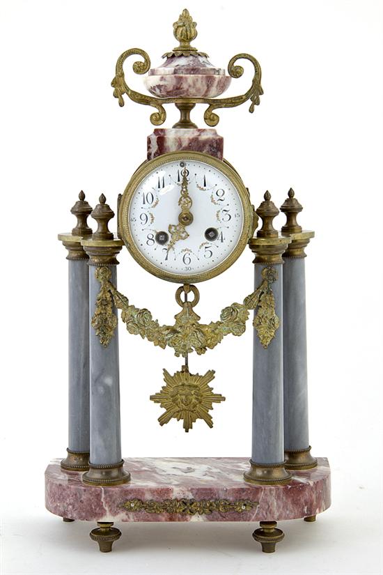 French marble portico mantel clock 136a53