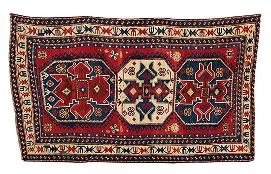 Antique Kazak Carpet circa 1900 136ab2