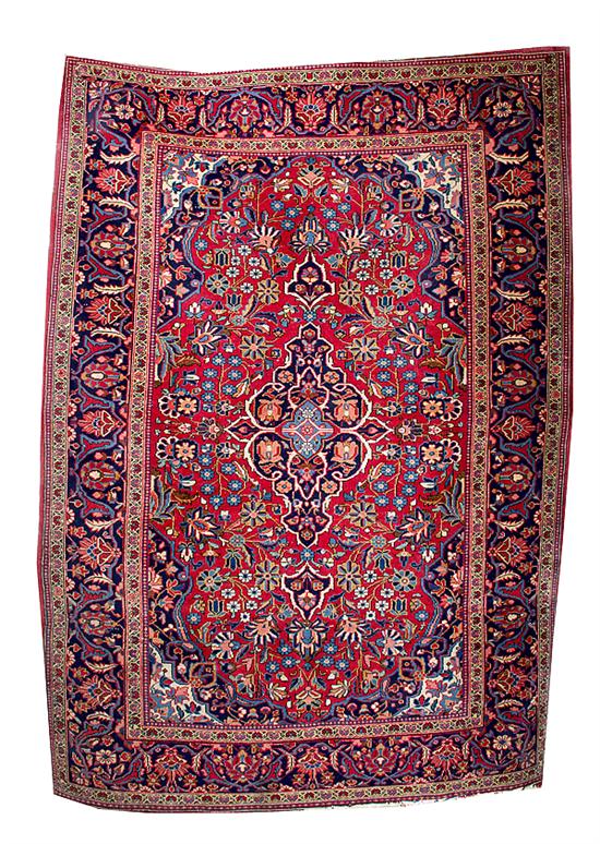 Antique Persian Kashan carpet circa 136ab3