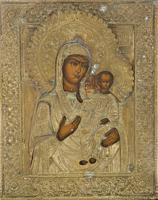 Russian icon 19th century HODEGETRIA 136ad2