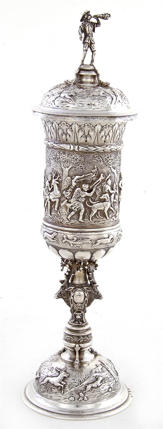 Continental silver covered cup