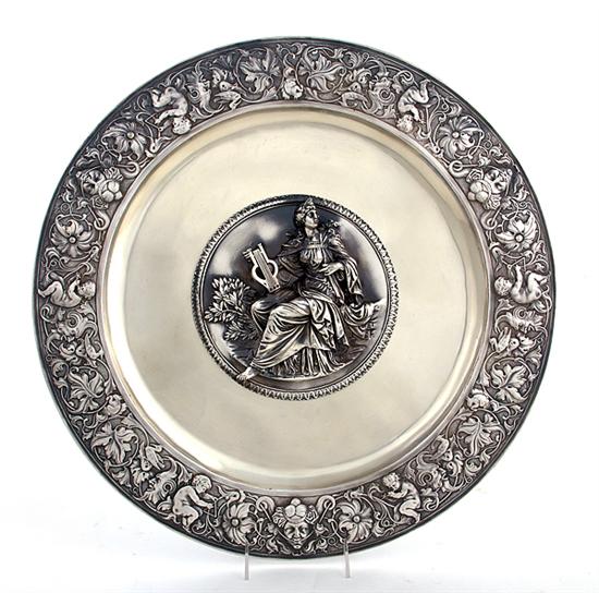 Fine silverplate charger probably Elkington