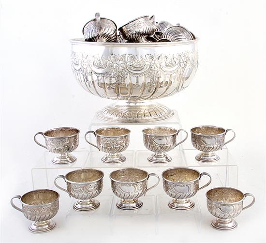 English silverplate punch set Kentshire 136b59