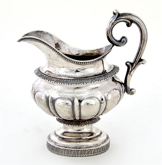 American coin silver cream pitcher