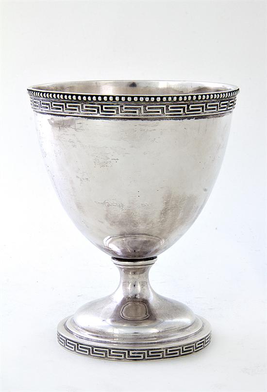 American coin silver pedestal bowl