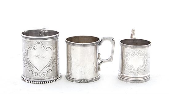 American coin silver cups Gorham and