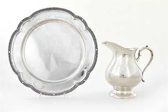 American sterling tray and pitcher 136ba3