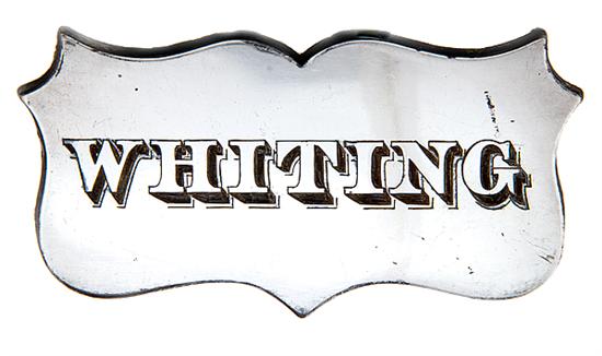 Whiting silver advertising plaque