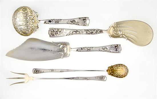 Whiting Rose & Scroll pattern sterling