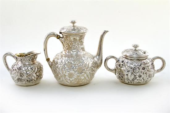 Whiting sterling repousse three piece 136c1d