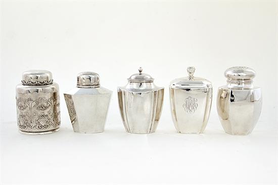 Whiting sterling tea caddies for 136c42