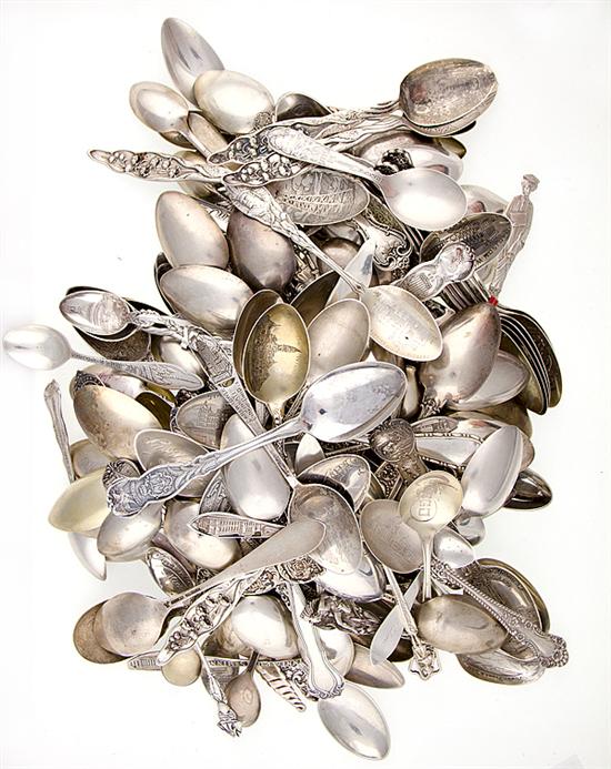 Collection of sterling souvenir